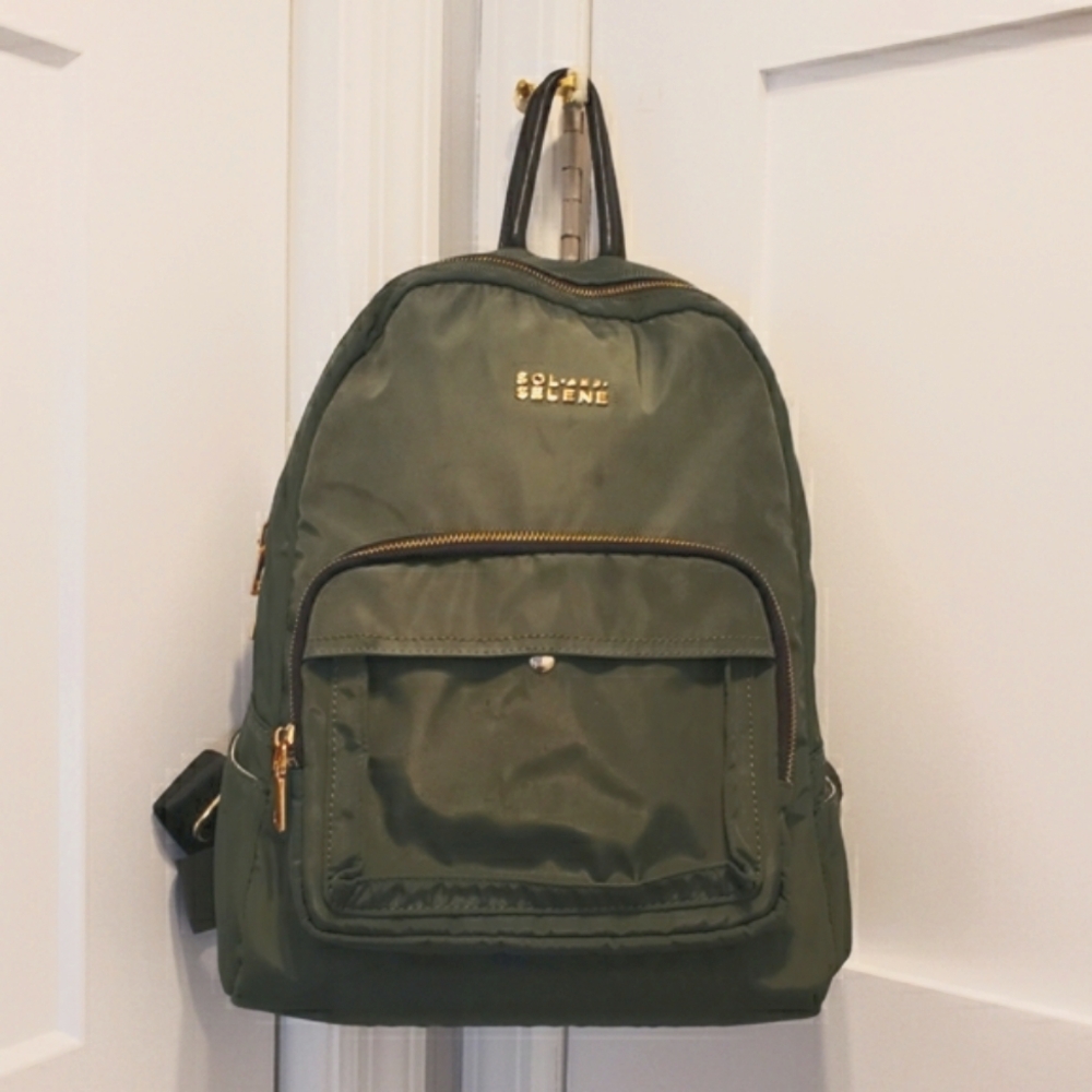 Sol and Selene Nylon Backpack Dark Green